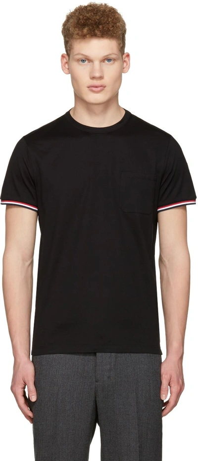 Shop Moncler Black Maglia Pocket T-shirt In 999 Black