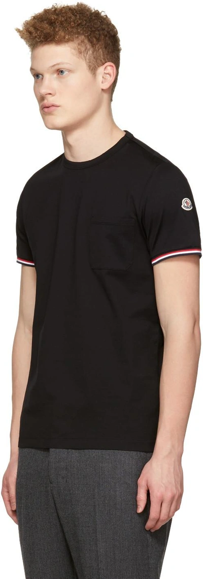 Shop Moncler Black Maglia Pocket T-shirt In 999 Black