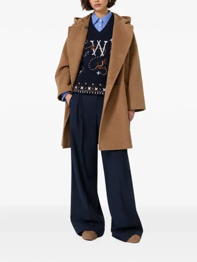 Weekend Max Mara Intarsia-knit Sleeveless Virgin-wool Sweater In Multi