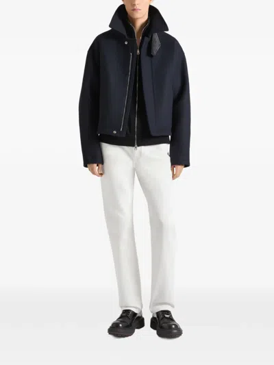 Givenchy Wool Oversized-collar Jacket In Blue