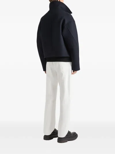 Givenchy Wool Oversized-collar Jacket In Blue