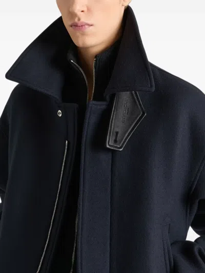 Givenchy Wool Oversized-collar Jacket In Blue