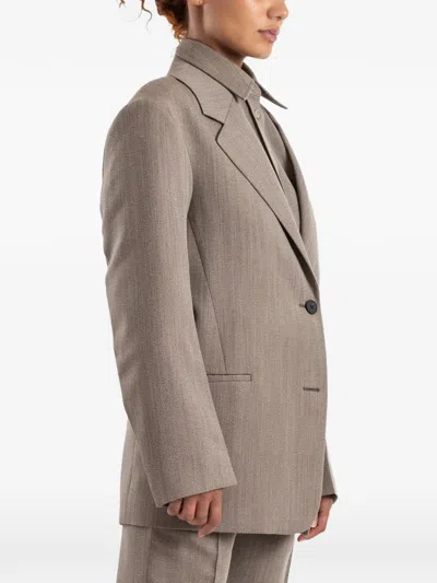 Studio Nicholson Notched-lapel Tailored Blazer In Neutral