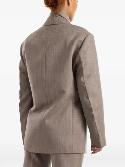 Studio Nicholson Notched-lapel Tailored Blazer In Neutral