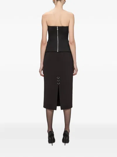 Nissa Wool Corset Top In Black