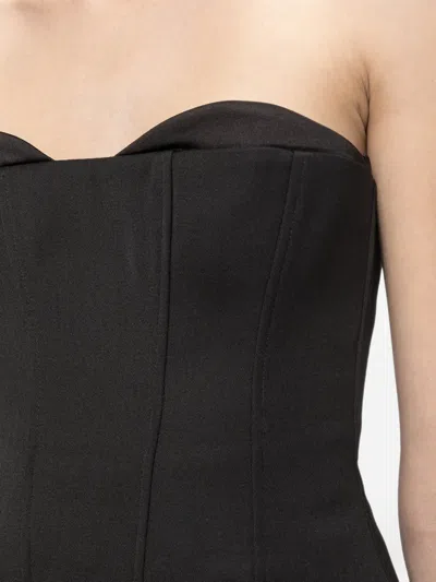 Nissa Wool Corset Top In Black