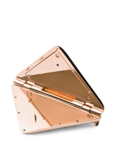 Prada Eternal Gold Triangle Brooch In Gold