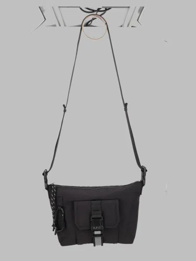A.p.c. A. P.c. Nylon Crossbody Bag In Black