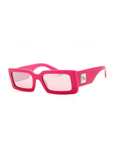 Dolce & Gabbana Rectangular Plastic Sunglasses In 33794z