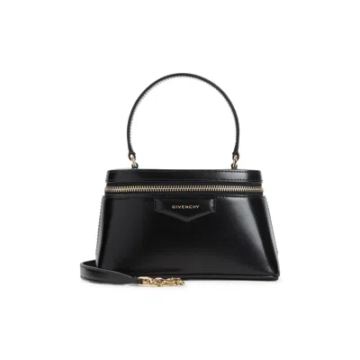 Givenchy Vanity Antigona Leather Handbag With Lettering Logo On The Front In Black