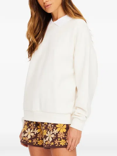 The Upside Pascal Collared Sweatshirt In White