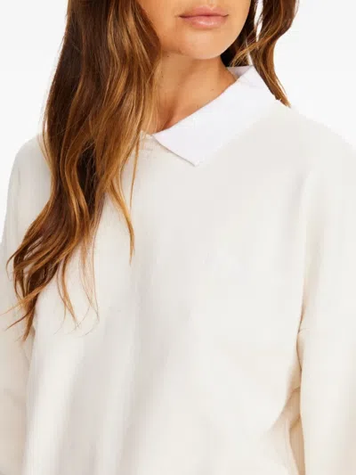 The Upside Pascal Collared Sweatshirt In White