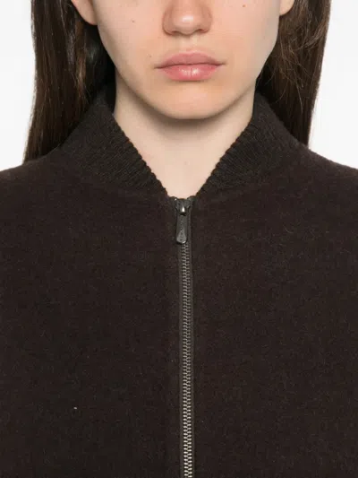 Bompard Double-faced Oversized Bomber Jacket In Brown