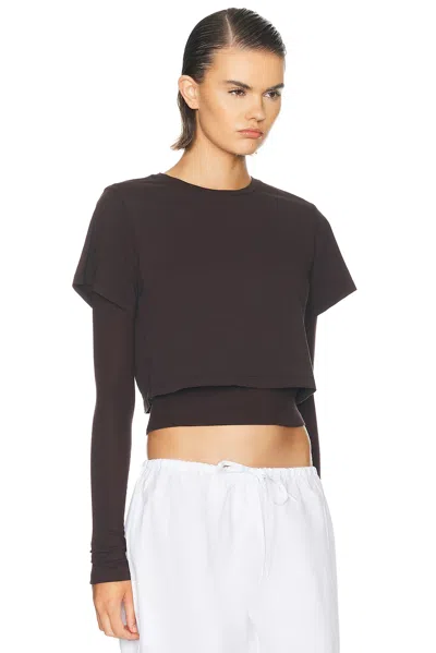 Agolde Romily Tee In Chocolate