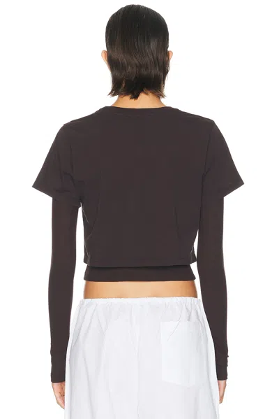 Agolde Romily Tee In Chocolate