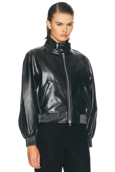 Agolde Nova Bomber Jacket In Black