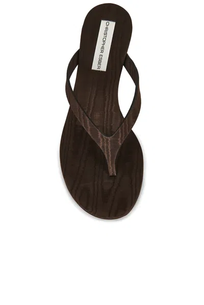 Christopher Esber Scala Moire Wedge In Carob