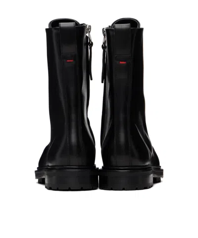 Aeyde Plain Colour Leather Ankle Boots In Black