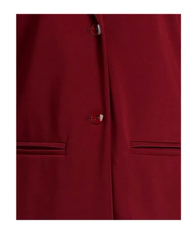Max Mara Minimalist Singlebreasted Blazer In Red
