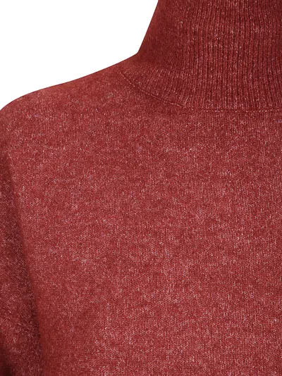 Samsoe & Samsoe Nola Turtleneck Sweater In Burgundy