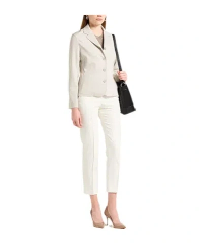 Max Mara Fitted Singlebreasted Blazer In White