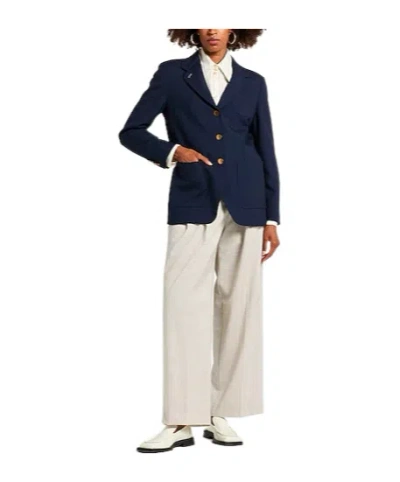 Max Mara Singlebreasted Blazer In Blue
