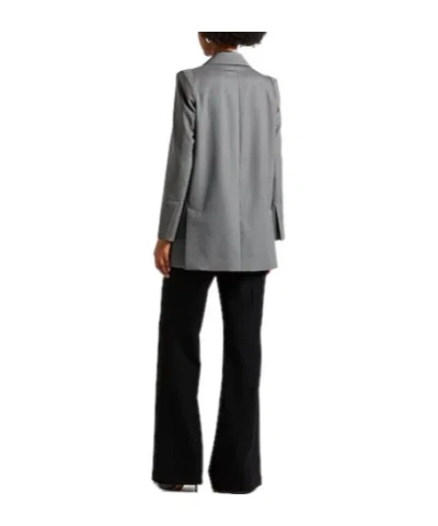 Max Mara Minimalist Onebutton Blazer In Gray