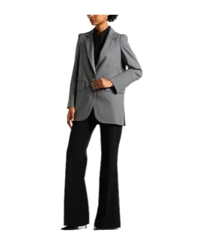 Max Mara Minimalist Onebutton Blazer In Gray