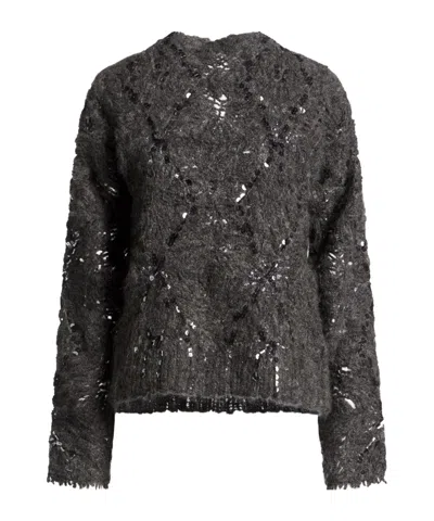Brunello Cucinelli Solidcolor Buttonfront Knit Sweater In Multi
