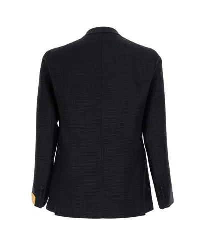 Tagliatore Peak-lapel Wool Blend Blazer In Black