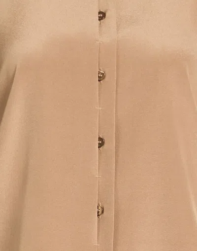 Max Mara Solid Colour Shirts  Blouses In Brown