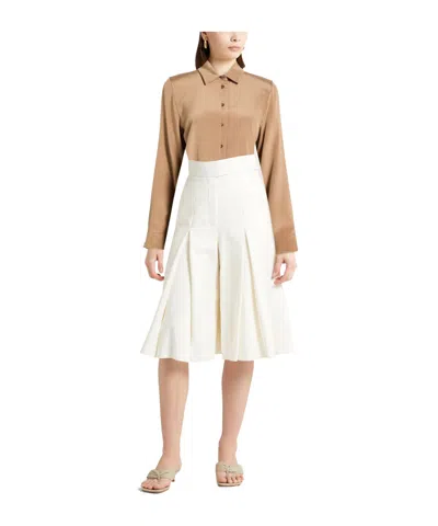 Max Mara Solid Colour Shirts  Blouses In Brown