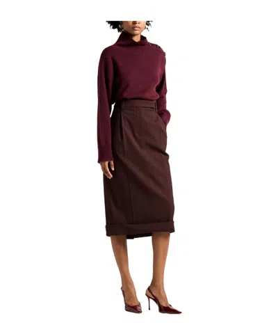 Brunello Cucinelli Midi Skirts In Multi