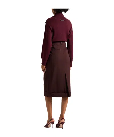 Brunello Cucinelli Midi Skirts In Multi
