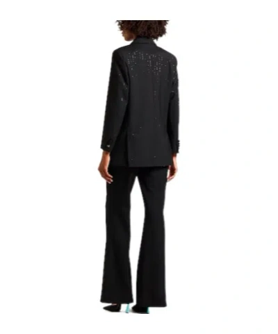 Max Mara Sequin Doublebreasted Blazer In Black