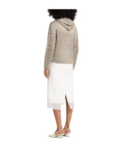 Brunello Cucinelli Plain Colour Cardigans In Neutral