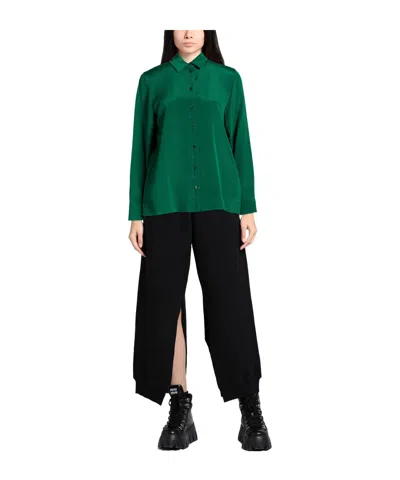 Max Mara Solid Colour Shirts  Blouses In Green