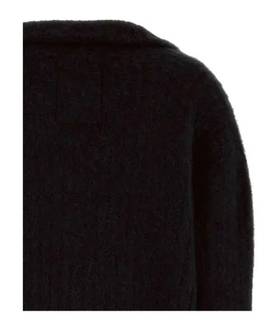 Uma Wang Long-sleeved Knitted Pullover In Black