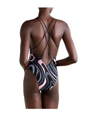 Pucci Printed Swimsuit In Black