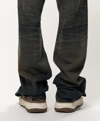 Miharayasuhiro Logo-patch Buttoned Jeans In Black