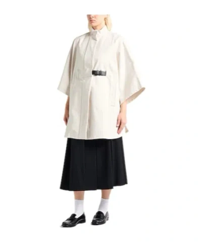 Max Mara Solidcolor Cape Coat In Neutral