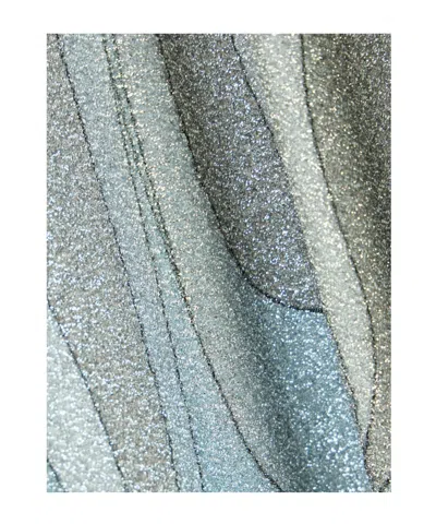 Pucci Printed Metallic Jersey Midi Skirt In Multi