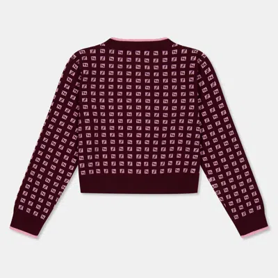 Fendi Structured Ff Cardigan In Brown