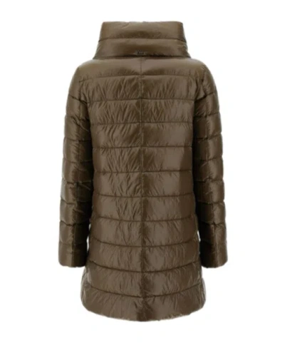Herno Stand-collar Quilted Down Jacket In Gray