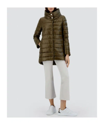 Herno Stand-collar Quilted Down Jacket In Gray