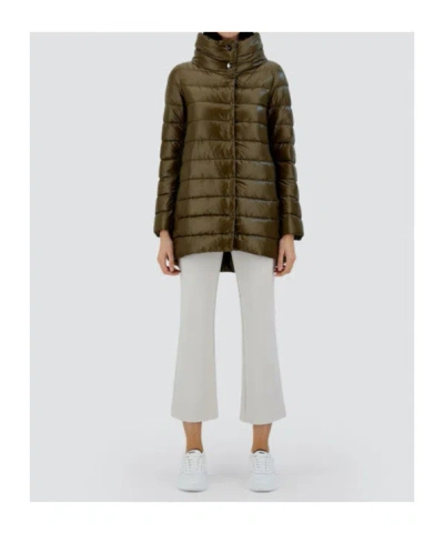 Herno Stand-collar Quilted Down Jacket In Gray
