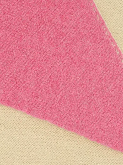 B.b. Wallace Knit Triangular Scarf In Pink