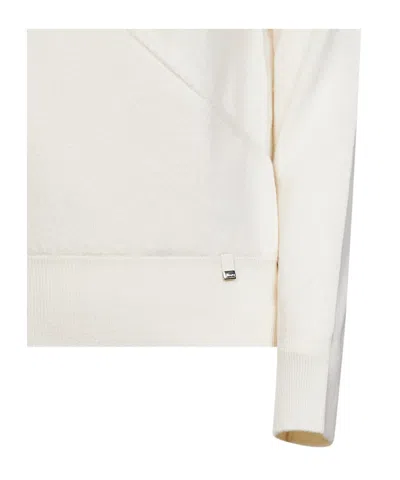 Herno Resort Wrap-effect Sweater In White
