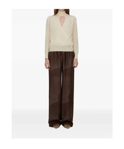 Herno Resort Wrap-effect Sweater In White