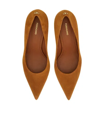 Ferragamo Pump Shoe In Brown